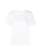 Alaia Jersey De Coton - Tee-shirt Mc Alaia Jersey De Coton - Tee-shirt Mc - Blanc Noir