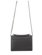 Sunset Chain Wallet In Grey-silver Smooth Leather Saint Laurent Sunset Chain Wallet In Grey-silver Smooth Leather - Storm/storm