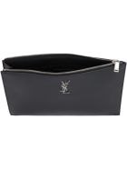 Saint Laurent Leather Tablet Pouch Saint Laurent Leather Tablet Pouch - Nero
