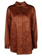 MSGM Rear Placket Asymmetric Plain Shirt MSGM Rear Placket Asymmetric Plain Shirt - Bruciato