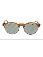 Montblanc MB0123S Sunglasses Montblanc MB0123S Sunglasses - Brown Brown Silver