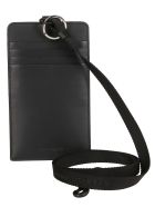 Black Leather Smartphone Case Alexander McQueen Black Leather Smartphone Case - Black