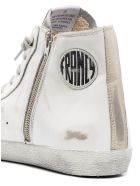 Man White Francy Sneakers With Silver Suede Star Golden Goose Man White Francy Sneakers With Silver Suede Star