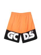 GCDS Mini Costume Teen Da Bagno Con Stampa GCDS Mini Costume Teen Da Bagno Con Stampa - Arancione