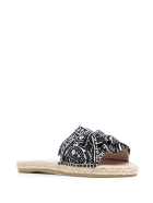 Woman Flat Sandals With Knot - Bandana - Black Manebi Woman Flat Sandals With Knot - Bandana - Black - Black bandana