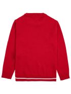 Emporio Armani Red Sweater In Wool Blend Emporio Armani Red Sweater In Wool Blend - Red