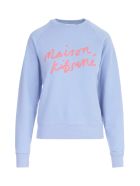 Handwriting Adjusted Sweatshirt Maison Kitsuné Handwriting Adjusted Sweatshirt - Blue