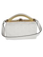 Moschino Stitch Detail Twist Top Shoulder Bag Moschino Stitch Detail Twist Top Shoulder Bag - White