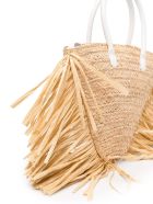 Il Gufo Handbag In Raffia And Leather With Fringes Il Gufo Handbag In Raffia And Leather With Fringes - Beige