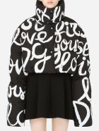 Dolce & Gabbana Cropped Jacket With Print Dolce & Gabbana Cropped Jacket With Print - Black