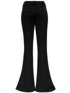 Balmain Black Flared Viscose Trousers Balmain Black Flared Viscose Trousers - Black