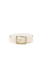 B-Low the Belt Jeanelle Hammered Leather Belt B-Low the Belt Jeanelle Hammered Leather Belt - BONE GOLD (Beige)