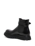 Dolce & Gabbana Glossy Black Leather Boots With Logo Dolce & Gabbana Glossy Black Leather Boots With Logo - Black