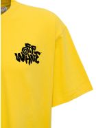 Off-White Off Blur Cotton T-shirt With Print Off-White Off Blur Cotton T-shirt With Print - Yellow