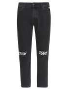 MSGM Destroyed Logo Jeans MSGM Destroyed Logo Jeans - black