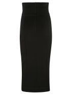 Dolce & Gabbana High-waist Logo Plaque Skirt Dolce & Gabbana High-waist Logo Plaque Skirt - Black