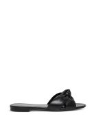 Saint Laurent Bianca Leather Flat Sandals Saint Laurent Bianca Leather Flat Sandals - Black