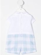 Newborn Short Linen Jumpsuit Il Gufo Newborn Short Linen Jumpsuit - Azzurro