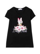 Monnalisa Black T-shirt Monnalisa Black T-shirt - Nero