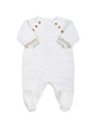 Balmain Black Set For Babykids With Black Logo Balmain Black Set For Babykids With Black Logo - White