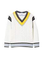 Burberry Striped Sweater Burberry Striped Sweater - Bianco