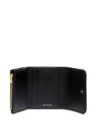 Balenciaga Black Hammered Leather Wallet With Logo Balenciaga Black Hammered Leather Wallet With Logo - Black