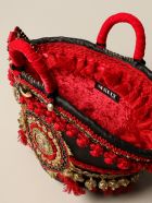Sikuly Handbag Noto Sikuly Leather Coffa Bag With Maxi Pompom And Embroidery Sikuly Handbag Noto Sikuly Leather Coffa Bag With Maxi Pompom And Embroidery - Multicolor