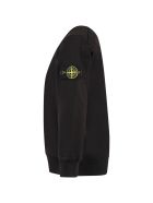 Stone Island Junior Black Sweatshirt For Boy With Iconic Compass Stone Island Junior Black Sweatshirt For Boy With Iconic Compass - Black