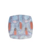 Plates Square Ceramic Colores 20,5x20,5 Cm Le Botteghe su Gologone Plates Square Ceramic Colores 20,5x20,5 Cm - Fantasy Cyan