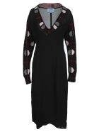 Prada Jaquard Detail Midi Dress Prada Jaquard Detail Midi Dress - BLACK + GRAY
