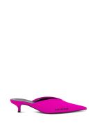 Balenciaga Pointed Mules Knife With Logo Balenciaga Pointed Mules Knife With Logo - Fuxia