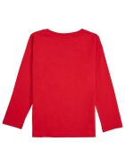 Givenchy Red Long-sleeved Cotton T-shirt With Logo Print Givenchy Red Long-sleeved Cotton T-shirt With Logo Print - Red