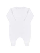 Burberry White Jumpsuit For Babykids With Thomas Bear Burberry White Jumpsuit For Babykids With Thomas Bear - White