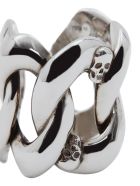 Alexander Mcqueen Skull Chain Ring Alexander McQueen Skull Chain Ring - Silver