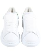 Alexander McQueen White Sneakers For Kids With Crocodile Effect Alexander McQueen White Sneakers For Kids With Crocodile Effect - White