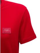 Dolce & Gabbana Red Cotton T-shirt With Logo Dolce & Gabbana Red Cotton T-shirt With Logo - Red
