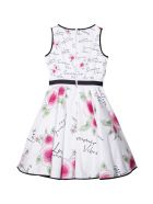 Monnalisa White Dress Monnalisa White Dress - Bianco e Rosa