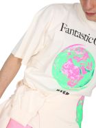MSGM T-shirt With Fantastic Green Print MSGM T-shirt With Fantastic Green Print - BIANCO