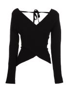 Moncler Scollo A V Tricot Moncler Scollo A V Tricot - Nero