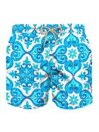 Majolica Print Boy's Light Swimshorts MC2 Saint Barth Majolica Print Boy's Light Swimshorts - Fancy