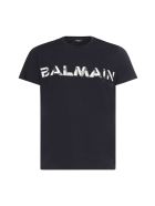 Balmain T-Shirt Balmain T-Shirt - MarinE fonce blanc