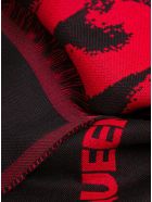 Alexander McQueen Wool Scarf With Logo Alexander McQueen Wool Scarf With Logo - Black
