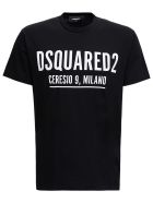 Dsquared2 Cotton T-shirt With Logo Print Dsquared2 Cotton T-shirt With Logo Print - Black