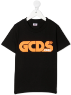 Orange Logo-printed T-shirt GCDS Mini Orange Logo-printed T-shirt - Nero