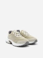 Eleventy Leather Sneakers With Contrasting Inserts Eleventy Leather Sneakers With Contrasting Inserts - Sand