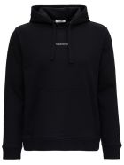 Valentino Jersey Hoodie With Logo Print Valentino Jersey Hoodie With Logo Print - Black