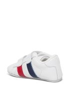 Moncler Leather Crib Sneakers With Logo Moncler Leather Crib Sneakers With Logo - White