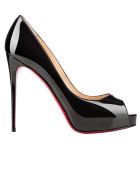 Christian Louboutin New Very Prive 120 Black Patent Leather Open Toe Christian Louboutin New Very Prive 120 Black Patent Leather Open Toe - BLACK