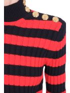 Balmain Knitwear In Black Wool Balmain Knitwear In Black Wool - black