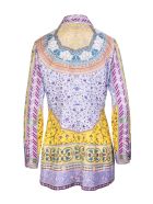 Woman Silk Shirt With Multicolored Foulard Print Etro Woman Silk Shirt With Multicolored Foulard Print